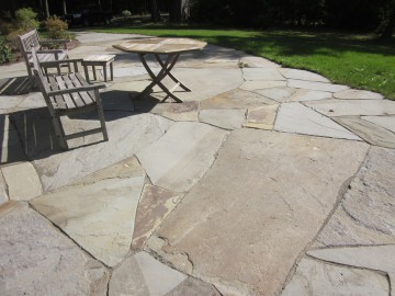 Natural stone courtyard patio